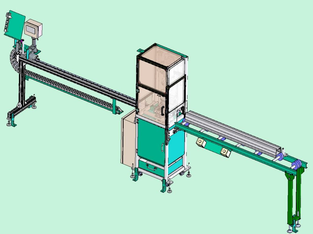 アルミ引き抜き材へのドリル加工機